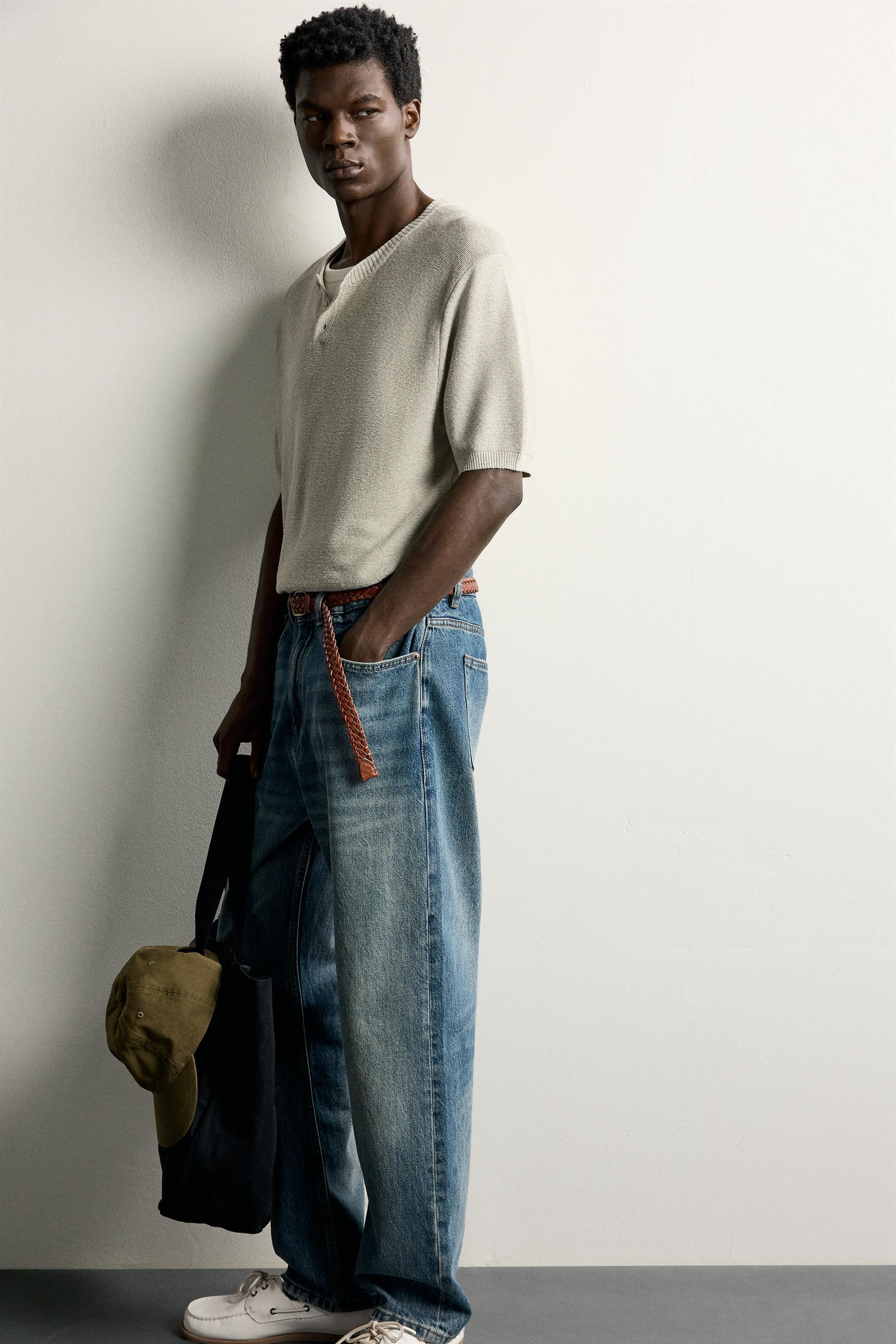 KNIT HENLEY T-SHIRT